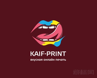  Kaif-Print嘴巴舌头与高跟鞋logo设计欣赏
