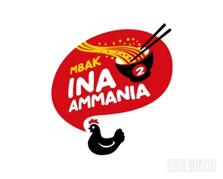 Mie Ayam Mbak Ina面logo设计欣赏