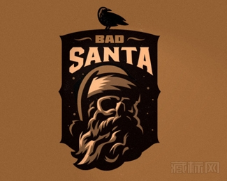 Bad Santa坏圣诞老人logo设计欣赏