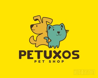  Petuxos Petshop小狗logo设计欣赏