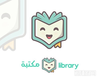 Library图书馆卡通logo设计欣赏
