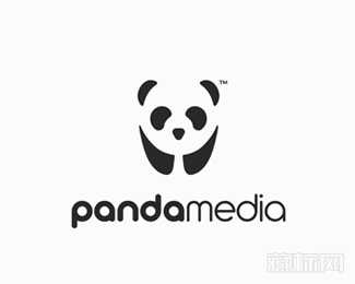 Panda Media熊猫传媒logo设计欣赏