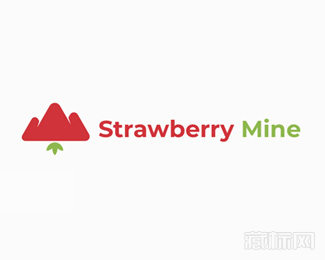  Strawberry Mine草莓矿logo设计欣赏
