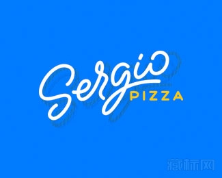Sergio Pizza披萨logo设计欣赏