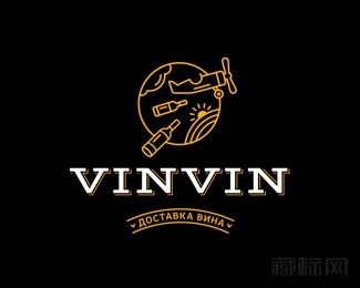 VinVin啤酒瓶logo设计欣赏
