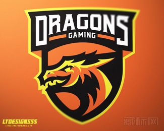 Dragons Gaming龙游戏logo设计欣赏