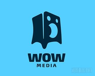 WOW Media传媒logo设计欣赏