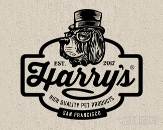 Hipster Dog Company时髦狗logo设计欣赏