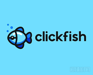 Clickfish点击鱼logo设计欣赏