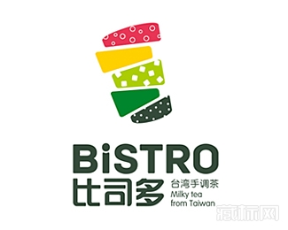 BISTRO比司多台湾手摇奶茶logo