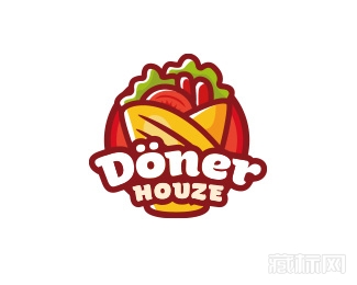 doner houze小吃logo设计欣赏