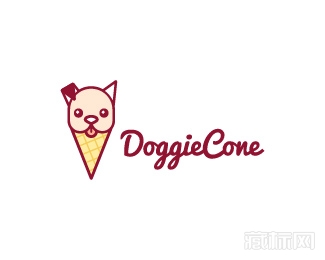 DoggieCone狗冰激凌logo设计欣赏