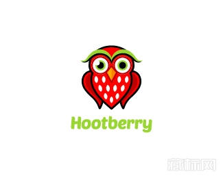  Hootberry猫头鹰logo设计欣赏