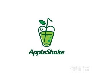 AppleShake苹果汁logo设计欣赏