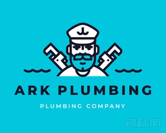 Ark Plumbing管道维修工logo设计欣赏