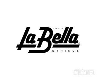 高级琴弦品牌La Bella标志设计欣赏