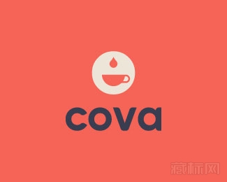 cova coffee咖啡标志设计欣赏