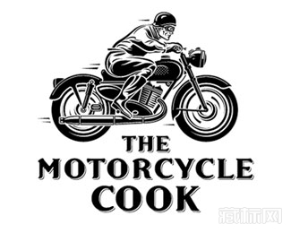 The Motorcycle Cook摩托车厨师logo设计欣赏