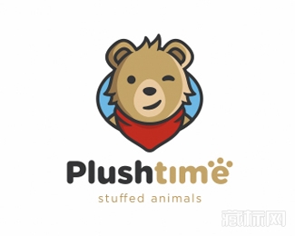 PlushTime毛绒熊logo设计欣赏