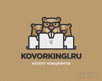 Kovorkingi水獭logo设计欣赏