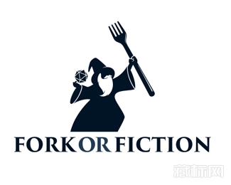 for or fiction叉子logo设计欣赏