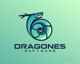 Dragones software龙软件logo设计欣赏