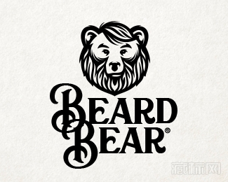 Beard Bear长胡须的熊logo设计欣赏