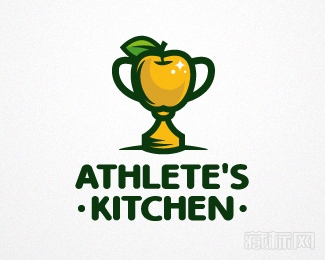 Athlete's Kitchen运动员的厨房logo设计欣赏