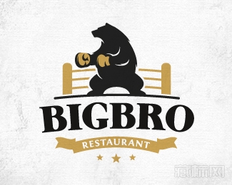 BIG BRO拳击熊logo设计欣赏