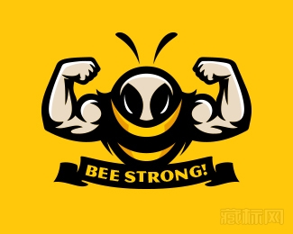 Bee Strong强壮的蜜蜂logo设计欣赏