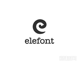 elefont蛇logo设计欣赏