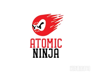 atomic ninja忍者logo设计欣赏
