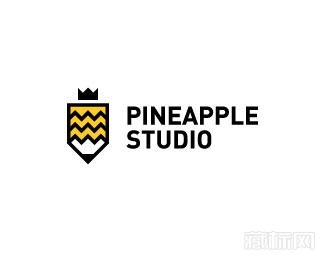 Pineapple Studio菠萝工作室logo设计欣赏