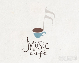 Music cafe音乐咖啡logo设计欣赏