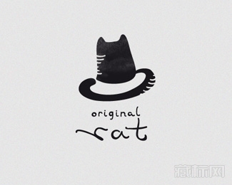 Original Hat猫与帽子logo设计欣赏