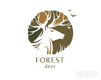Forest Deer森林鹿logo设计欣赏