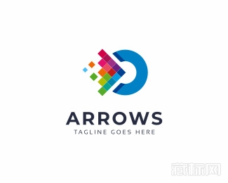 Arrows Pixel箭头像素logo设计欣赏