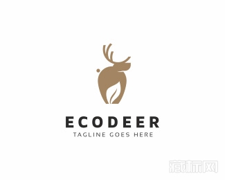 Eco Deer生態鹿logo設計欣賞