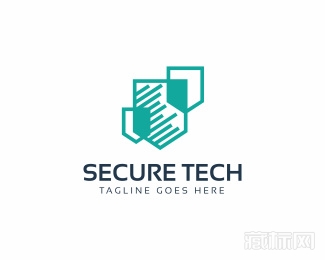 Secure Tech安全技术logo设计欣赏