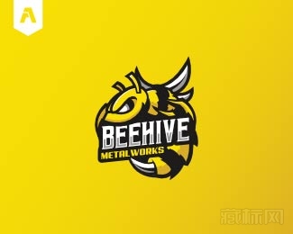 Beehive Metalworks蜂巢制品logo设计欣赏