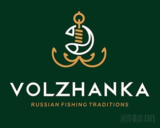 Volzhanka钓鱼logo设计欣赏