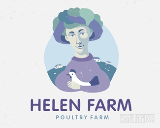 Helen Farm海伦农场logo设计欣赏