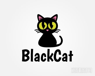 Black Cat黑猫logo设计欣赏