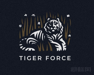 Tiger force强壮的老虎logo设计欣赏