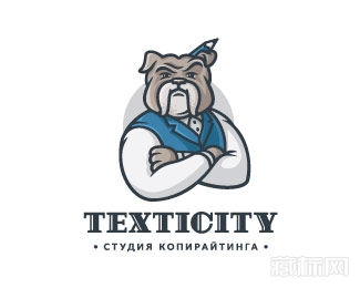 Texticity卡通狗logo设计欣赏
