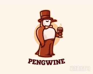 Pengwine干杯企鹅logo设计欣赏