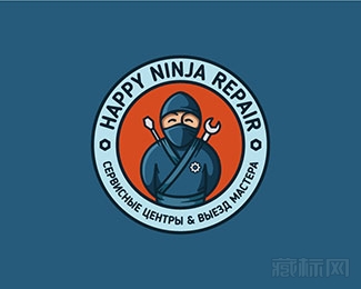 Happy Ninja Repair快樂忍者logo設計欣賞