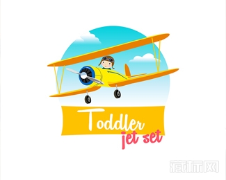 Toddler Jet Set幼兒噴氣式飛機logo設計欣賞