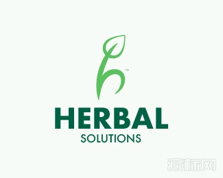 Herbal solutions草药logo设计欣赏