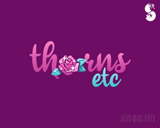 thorns etc玫瑰花logo设计欣赏